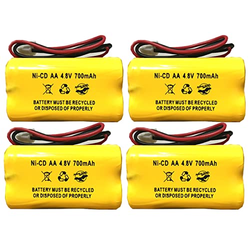 Battery Hawk (4 Pack) Ni-CD Unitech AA500MAH BL93NC487 DAA700MAH4.8V BST 4.8v 700mAh D-AA500mAh AA600mAh ELB-B006