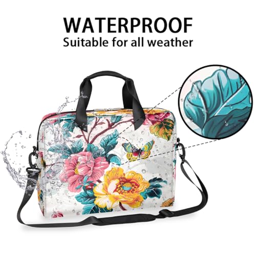 Bolso floral para laptop de 16 pulgadas impermeable miniatura 3