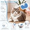 Pet Steam Brush for Dog & Cat - 3-in-1 Steam Grooming Brush for Shedding & Hair Removal - Self Cleaning Spray Comb with Mist for Long Haired Pets - Includes 1*Waterless Shampoo, Blue #4
