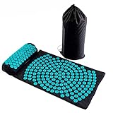 Kuznetsov Applicator Kuznetsova Acupressure Mat and Pillow Set 27.5x16.5″ (70x42 cm) - Back Acupressure Mat for Bed and Pillow Set - Iplikator Kuznetsova Iplicator LotusYoga Mat Massage