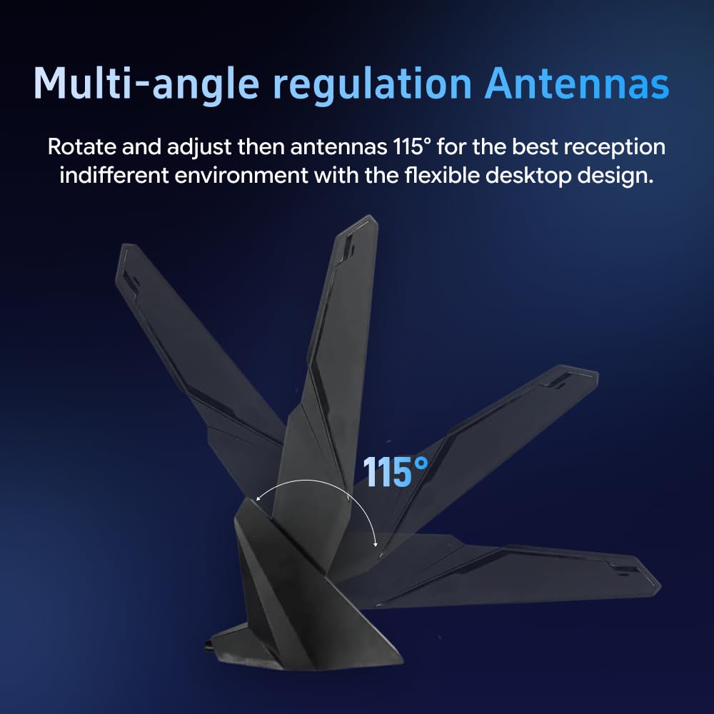 Antenne WiFi double bande 2,4 GHz 5 GHz RP-SMA Adaptateur de base magnétique avec 1 mètre pour carte mère ASUS Z390 Z490 X570 H610 H670 M13H M12 M11 Carte mère réseau sans fil Routeur portable Antenne