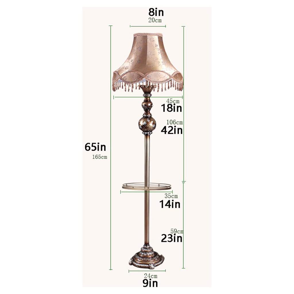 CCXXYGWJ Lampada da Alta Vintage - Lampada da a Luce Calda e Brillante per Camera da Letto e Soggiorno - Soluzione di Illuminazione Elegante per l'arredamento della casa - Lampada su palo