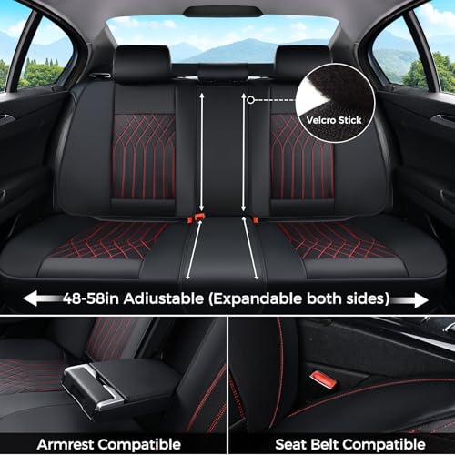 Image of FLORICH Car Seat Covers Full Set, Leather Seat Covers for Cars, Waterproof Car Seat Protector Breathable, Front and Back Seat Covers for Cars, Automotive Seat Covers Universal Fit for Most SUV Truck