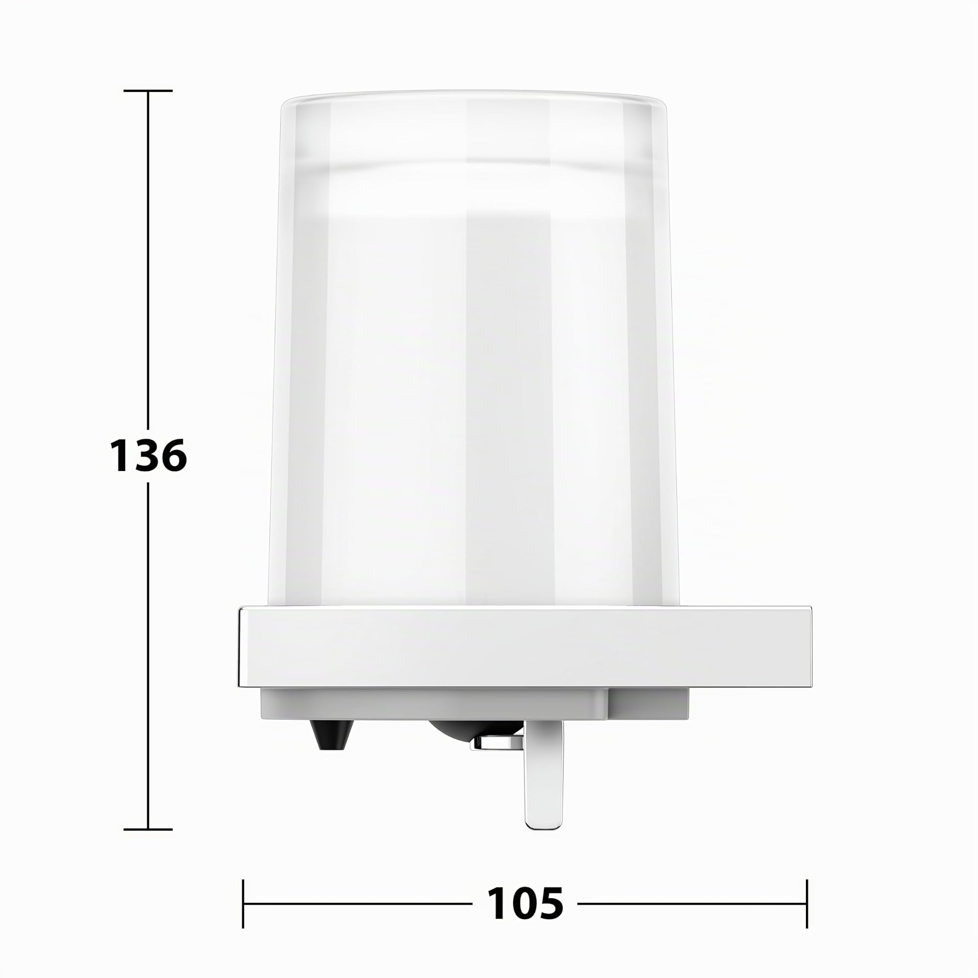 KEUCO Edition 11 Seifenspender mit Stülpglas, 180 ml, Metall verchromt | Made in Germany, nachfüllbar, inkl. Schrauben und Dübel, Lotionspender zum Bohren