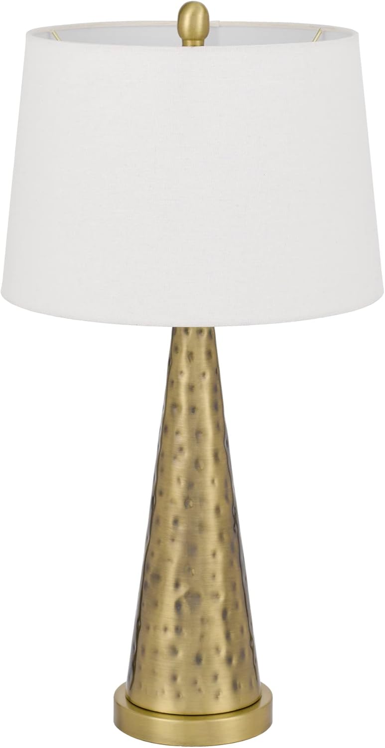 Cal Lighting BO-3033TB Cusago Metal Table Lamp with Taper Hardback Drum Shade