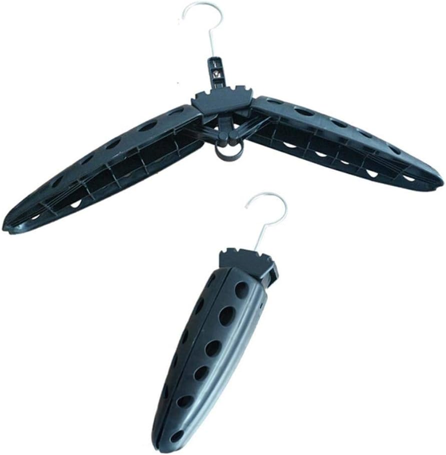 RiToEasysports Diving Accessories, Diving Wetsuit Hanger Thickened Multifunctional Folding Drying Rack (Black) Wetsuit Hangers