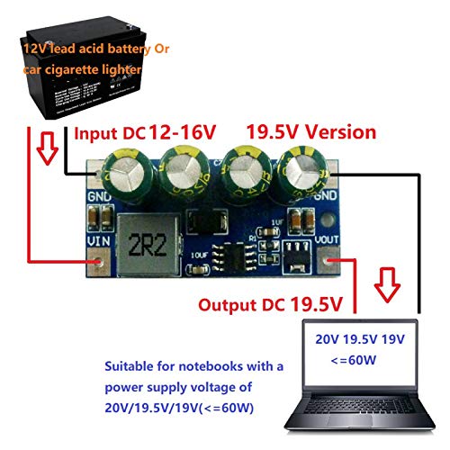 DECDEAL Módulo conversor de potências de intensificação DCtoDC DC3.7-4.5V a 5V placa de circuito int
