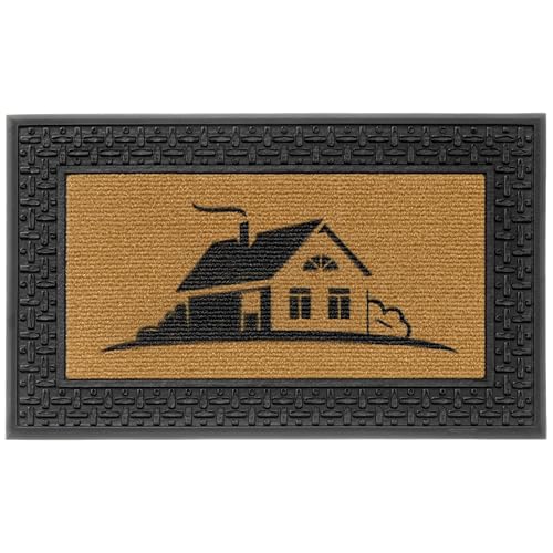 REDS - Felpudo Basket 45x75 cm - Resistente, punzonado con Borde de Goma TPE - Ideal para Interior y Exterior, Lavable y Antideslizante - Disponible en Varios diseños