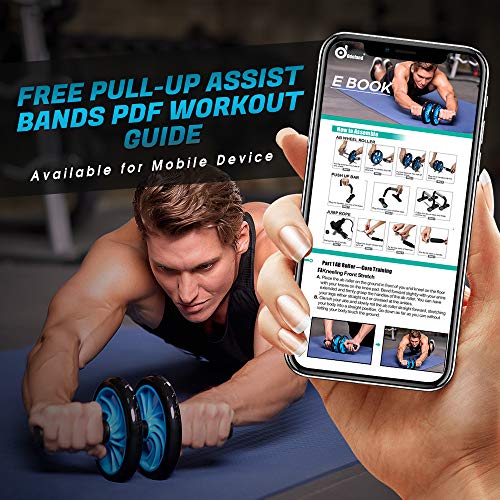 Odoland 4-in-1 AB Wheel Roller Kit AB Roller Pro with Push-Up Bar, Jump Rope and Knee Pad - Perfect Abdominal Core Carver Fitness Workout for Abs - Home Gym Workout