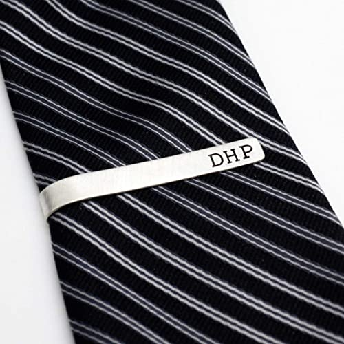 Father's Day Personalized Sterling Silver Tie Clip, Necktie Pinch Clip, Tie Bar, Present For Men #TOP5