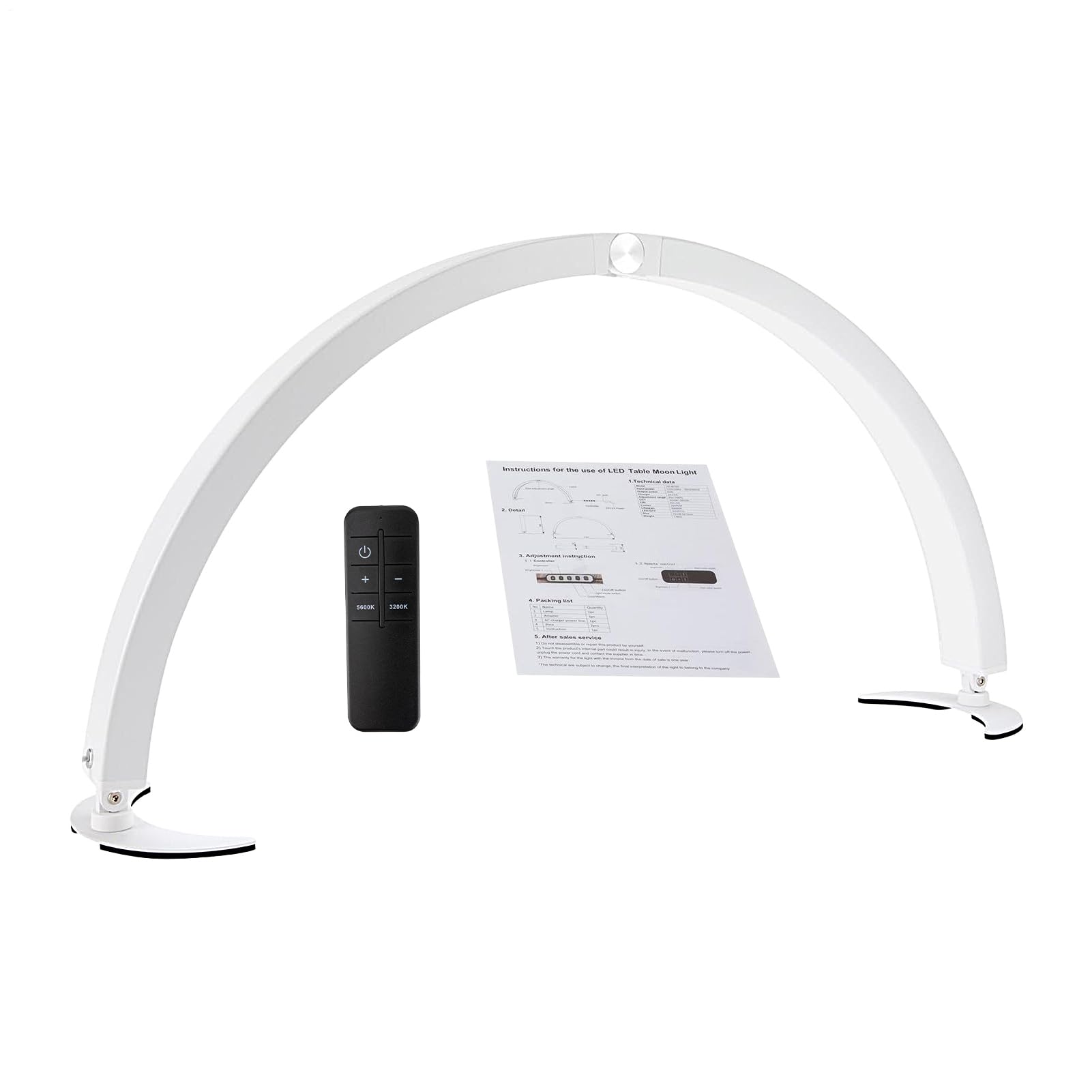 Genérico Luz de Mesa para Uñas Ajustable 40W | Lámpara de Uñas Forma Media Luna para Amiga Esposa Hermana Hija en Hogar Viajes Interior Exterior