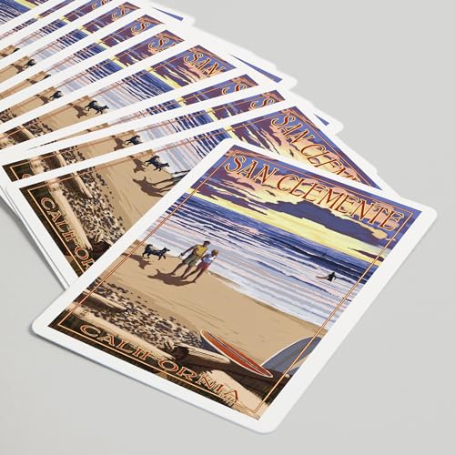 Lantern Press San Clemente California Baraja Póker miniatura 5