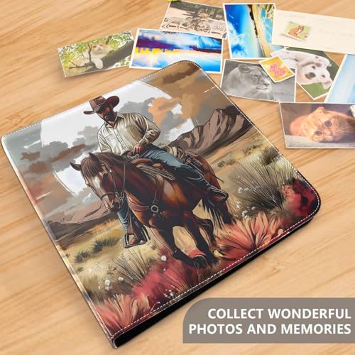 Álbum de Fotos Autoadhesivo DIY Scrapbook Álbum Occidental Estilo Vaquero Postre 3 Anillas Libro de Fotos 40 Páginas 8x10 para Recuerdos miniatura 5