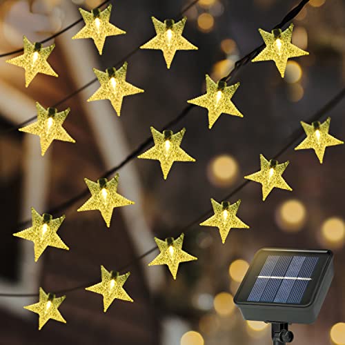 Trenzado Star Solar String Lights Outdoor, Solar-Powered Christmas Lights, 16 Ft 50 Led Christmas Tree Lights, Solar Christmas Lights Outdoor With Battery Case 8 Modes Warm White Led Christmas Lights #TOP23