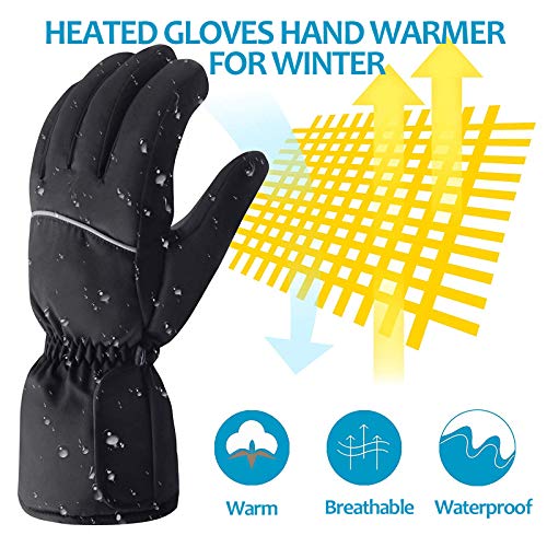 Luvas aquecidas, Andoer Luvas Aquecidas para Homens Mulheres Luvas Térmicas de Aquecimento Elétricas
