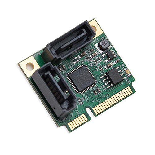 Adaptador Mini PCIe a SATA III ASMedia 1061R con 2 puertos Raid para añadir discos SATA 3.0