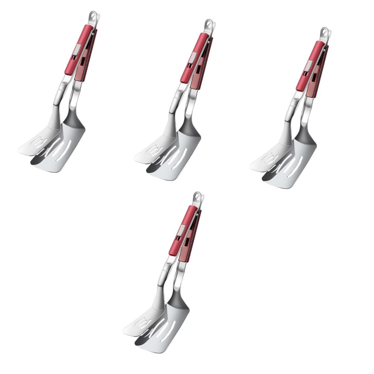 ABOOFAN 4 Piezas De Espátula Para Pescado Frito Accesorios Para Plancha Para Cortar Pescado Soporte Para Pesas Para Filetes Colador Pinzas De Cocina Para Cocinar Pinzas De
