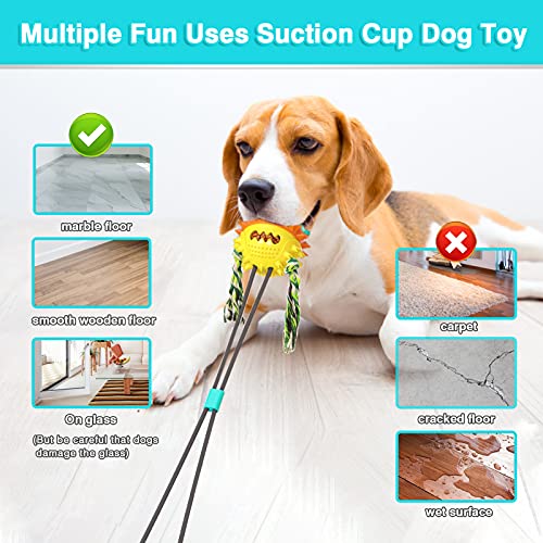 image for CPFK Dog Toys for Aggressive Chewers Suction Cup Tug of War Interactiv