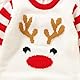 Geagodelia Niedliche Weihnachten Pullover Baby Mantel Unisex Langarm Strampler Strampler Overall Rentier Ganzkörperkleidung 0-18 Monate Kinder, F Weiß, 3-6 Monate