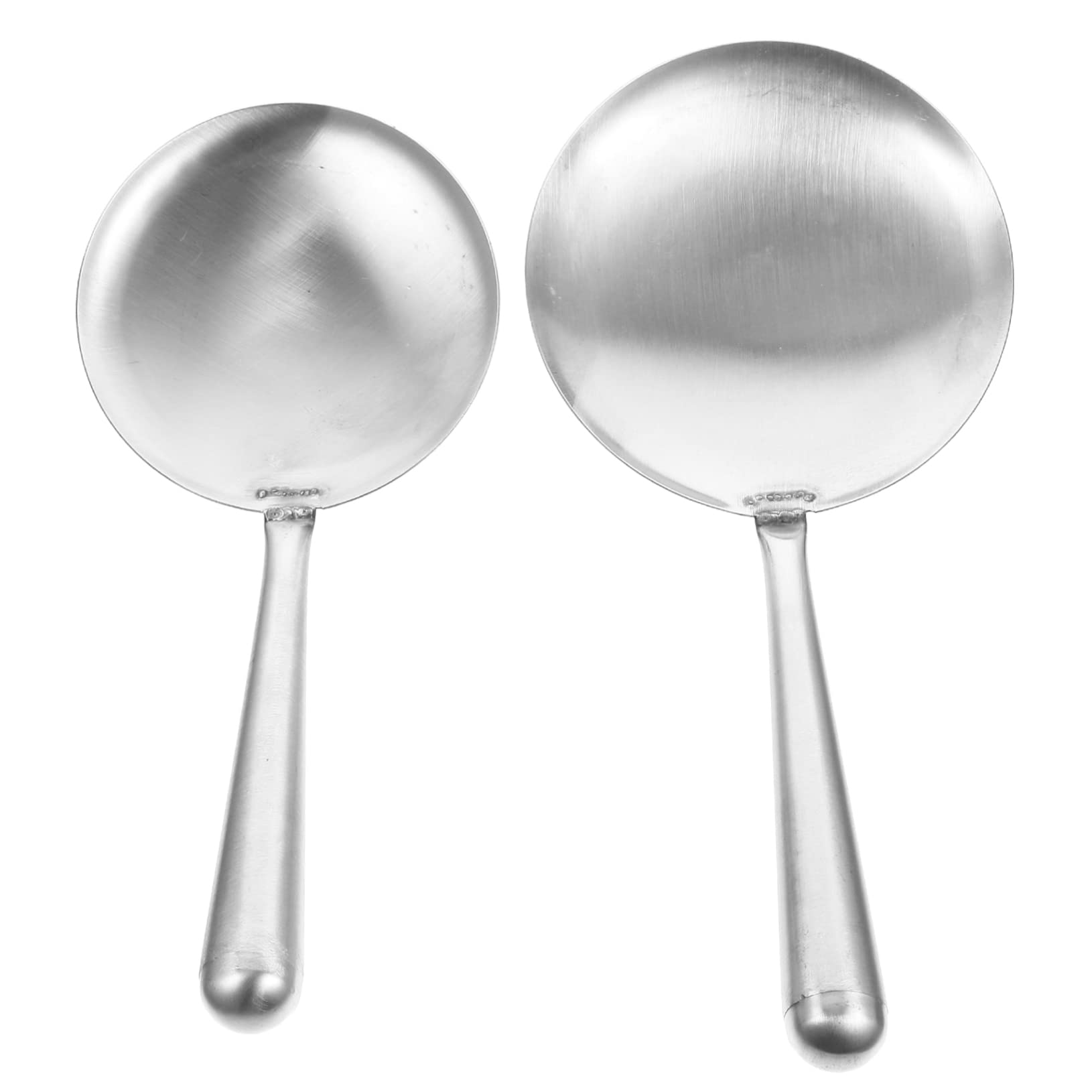 Cabilock 2Pcs Stainless Steel Kitchen Scoops Food Serving Spoons Ergonomic Design for Tofu Pudding Rice Multi Use Kitchen Utensils