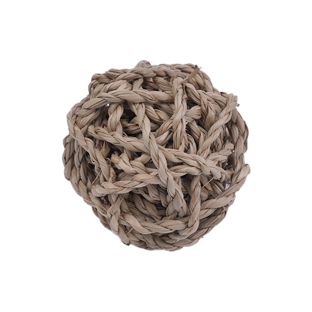 ZONADAH 9 Pcs Rabbit Chew Ball Hay Grass Pet Balls Small Animal Natural Timothy Grass Molar Balls for Chinchilla Guinea Pig Rats Rabbits Hamster Gerbil Degu Bunny - Image 4
