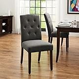 Dorel Living Claudio Tufted, Upholstered Living Room Furniture, Gray Dining Chair