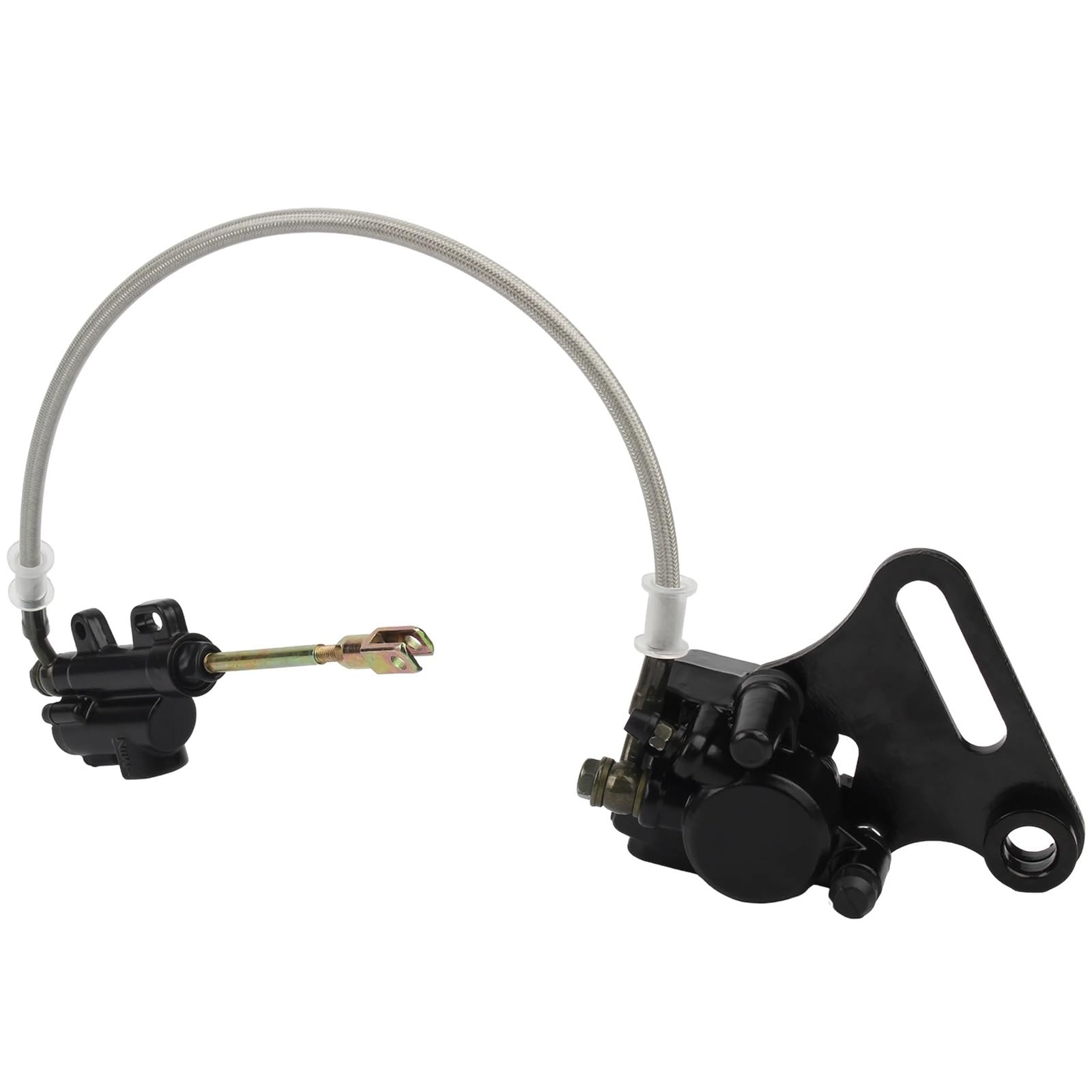 Tarcze hamulcowe do motocykli Zacisk hamulca tarczowego hydraulicznego motocrossowego 15 mm z cylindrem głównym i klockami hamulcowymi, układ hamulcowy 125 cm3-160 cm3 tarcza hamulcowa