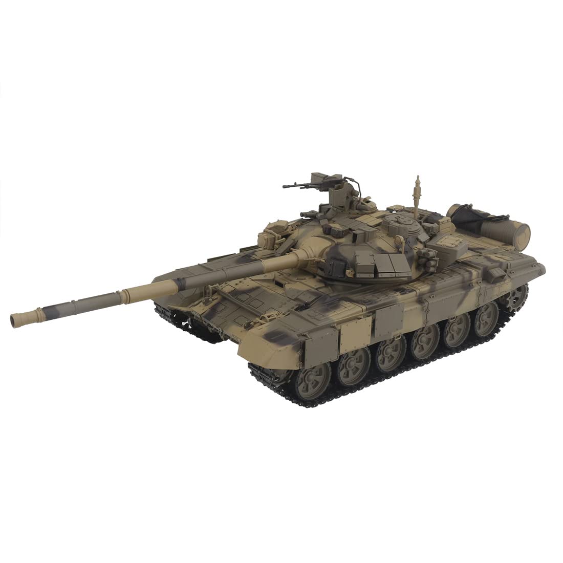 ERTY Carro Armato Telecomandato Russo T90 1:16 2.4G RC Con Funzione di Tiro di Fumo, Luce Sonora, Modellismo Militare, Giocattolo 65 x 23,5 x 18 cm