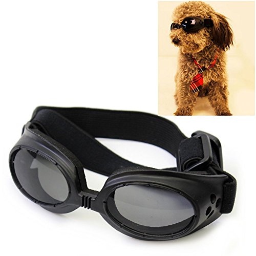 Sxgyubt Óculos de sol fashion para cães e gatos com proteção UV para os olhos presente – Preto