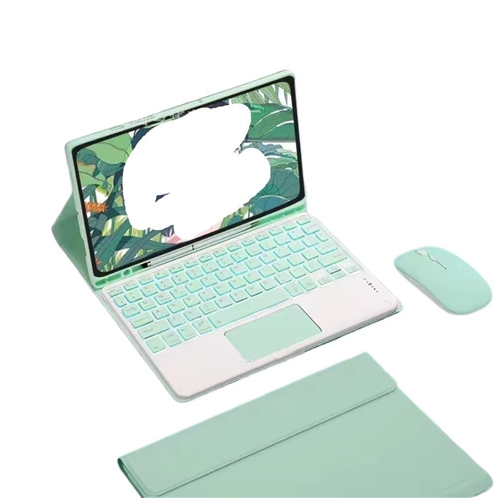 Teclado y ratón para Samsung Galaxy Tab A9 8.7 funda protectora retroiluminada 8