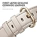SWEES Leather Band Compatible for iWatch 38mm 40mm, Genuine Leather Replacement Strap Rose Gold Buckle Compatible iWatch Series 6 5 4 3 2 1, Sports & Edition Women And Men Chmapgne