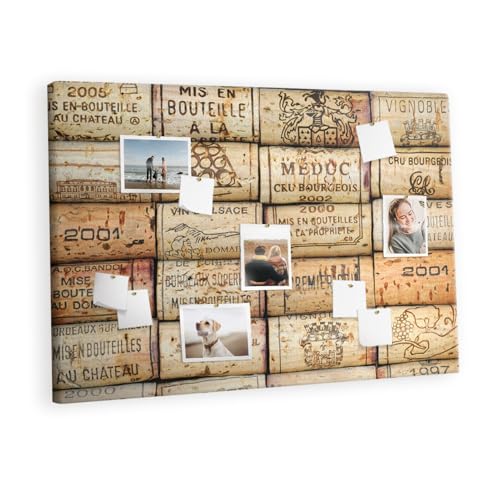 Tableau en liège en bois naturel 120x80 pour bouchons de vin et photos