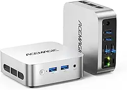 ACEMAGIC Mini PC computadores, Twin Lake N150 (Beat N97/N95) 16GB DDR4 RAM 256GB M.2 SSD até 3,6 GHz, mini computadores de mesa suportam Dual 4K, WiFi, BT, Ethernet, PC pequeno para casa de negócios