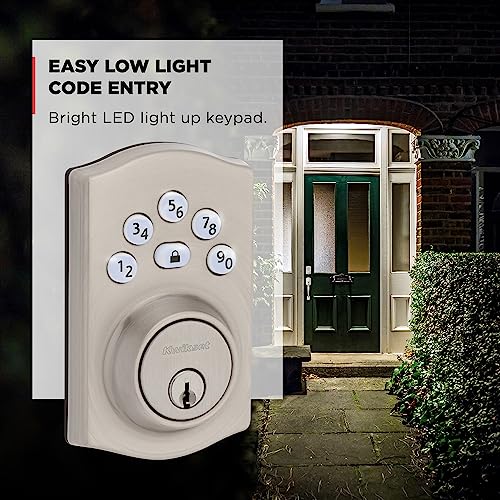 Kwikset Powerbolt 240 5-Button Keypad Satin Nickel Traditional Electronic Deadbolt Door Lock, Featuring Convenient Keyless Entry, Customizable User Codes and Auto-Locking - image 7