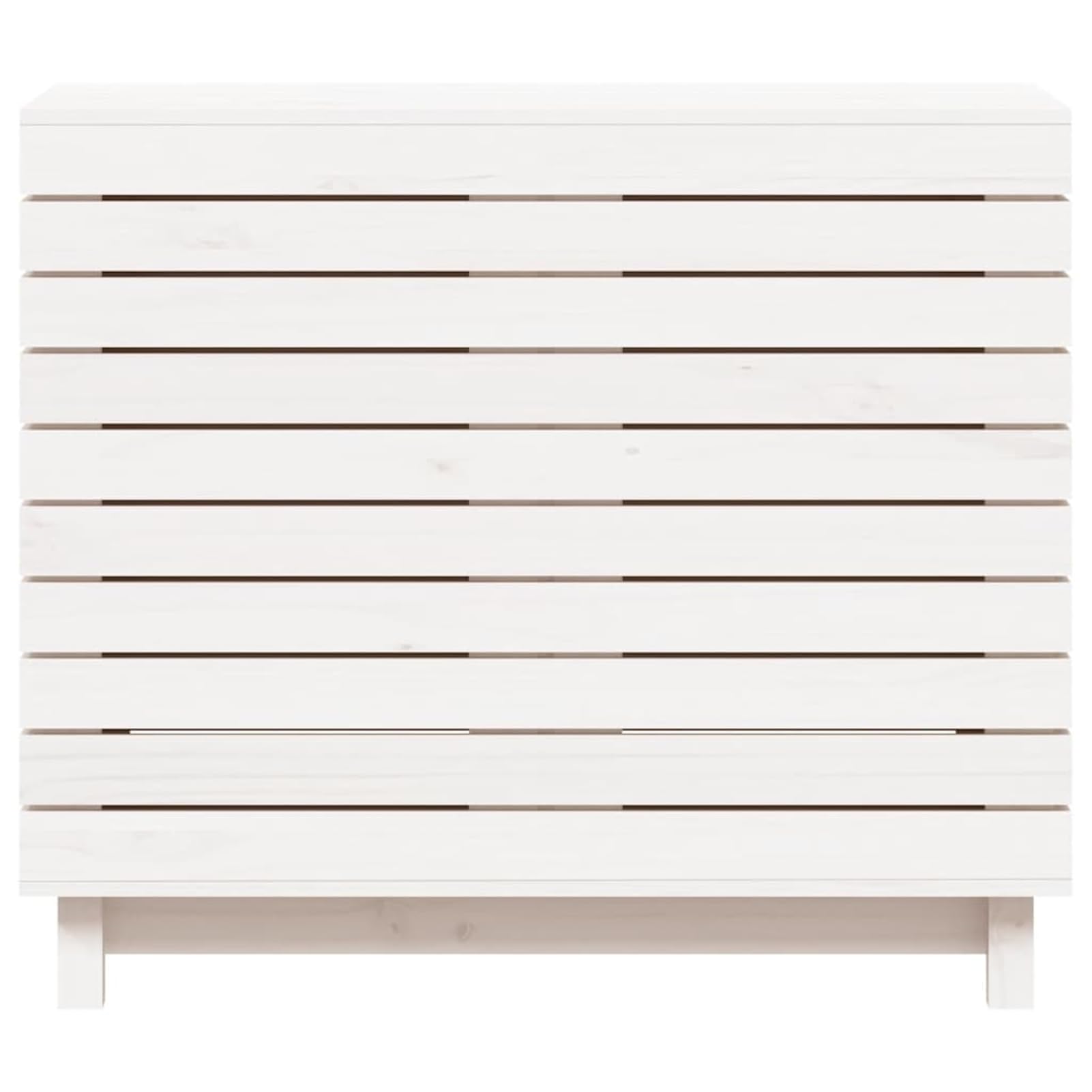 Gecheer Wäschetruhe Weiß 88,5x44x76 cm Massivholz Kiefer, Wäschekorb Wäschesortierer Wäschebox für Babykleidung Bettwäsche Schuhe832324