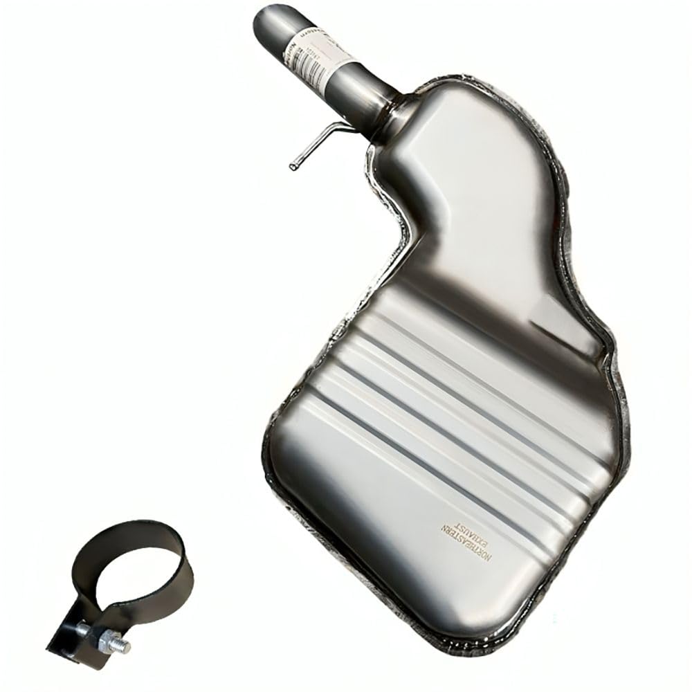 Exhaust Muffler Compatible for 2003-2009 Volvo S60 2.5L | Stainless Steel | Northeastern Exhaust | Free Clamp Included | Direct-Fit Replacement