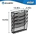 Gawerk 5-Tier Hanging Wall File Organizer with 5 Hooks - Wall Mounted Mail Paper Document Folder Holder, Sturdy Mesh Magazine Rack for Office Home