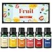 Frucht Aromatherapie duftende Öle, ESSLUX Premium Frucht Ätherische Öle für Diffusor, Seife Kerze machen Düft(Blaubeere, Kokosnuss, tropische Früchte, Mango, Erdbeere, schwarze Kirsche) 6x 10 ml