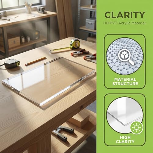 Protection de table en feuille acrylique transparente contre les rayures de bureau - 4