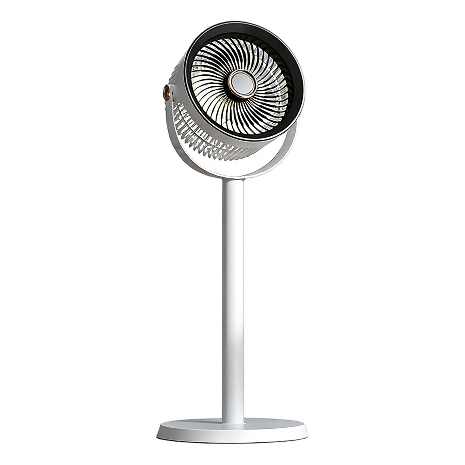 Ventilatore a piantana Ricaricabile 5 Velocità Silenzioso con Luce Notturna | Ventilatore da terra silenzioso e potente Per Soggiorno Ufficio Casa Cucina Dormitorio Interno Esterno Campeggio