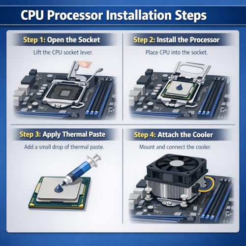 Image of H81 Motherboard Combo Kit with Core i5 4th Gen Upto 3.3GHz Processor | 4GB DDR3 RAM | CPU Fan Included | 1 Year Warranty | Desktop Assembly Kit