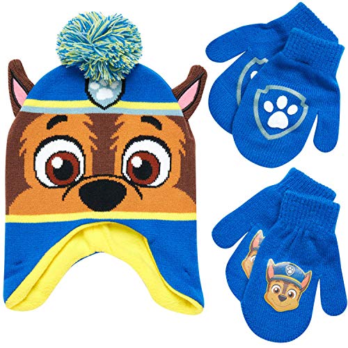 Image of Nickelodeon Boys Paw Patrol Winter Hat, 2 Pair Gloves or Mittens (Toddler /Little Boys)