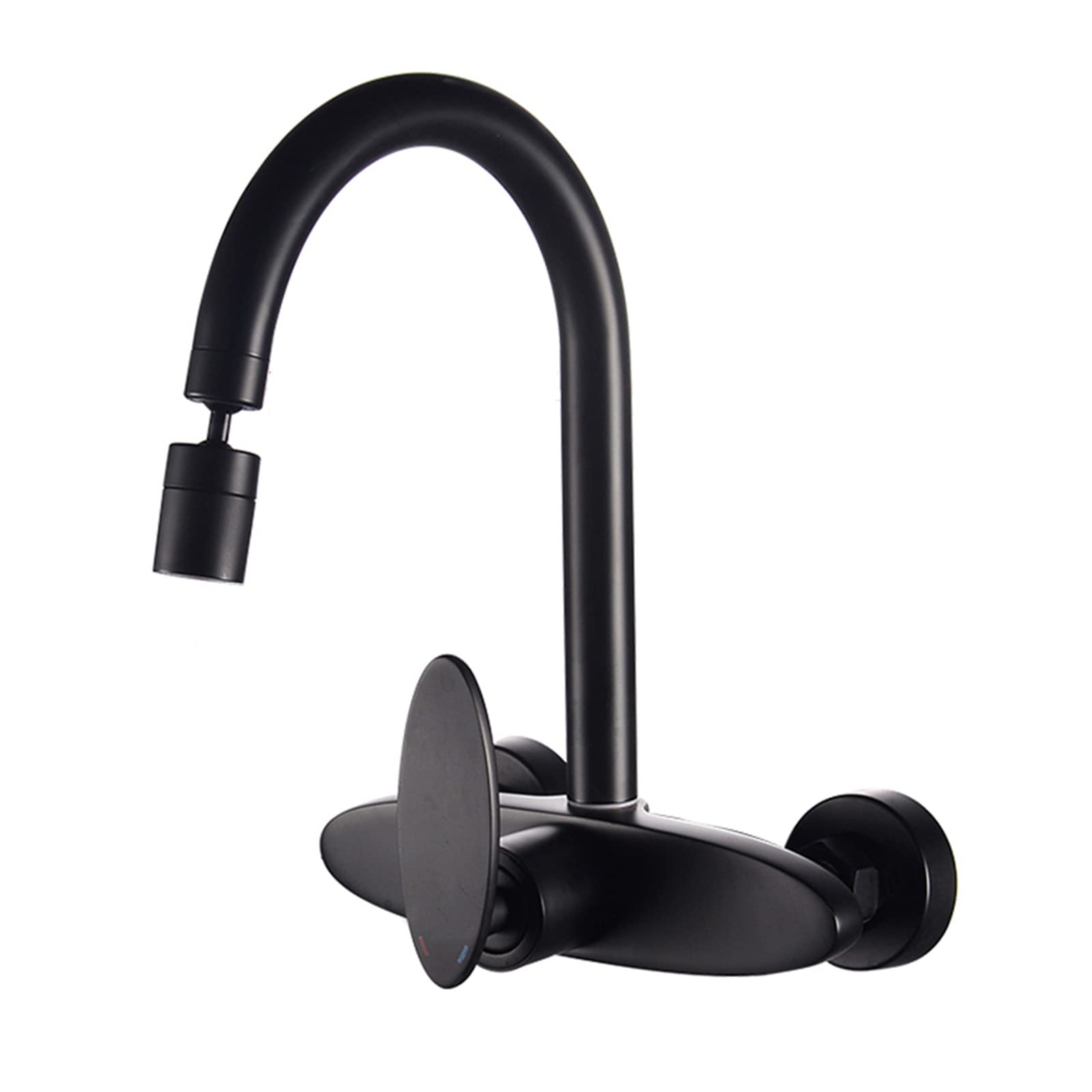 ZYCHSJXA Kitchen Tap Wall Mount, Sink Taps Swivel Hot and Cold Brass Faucet