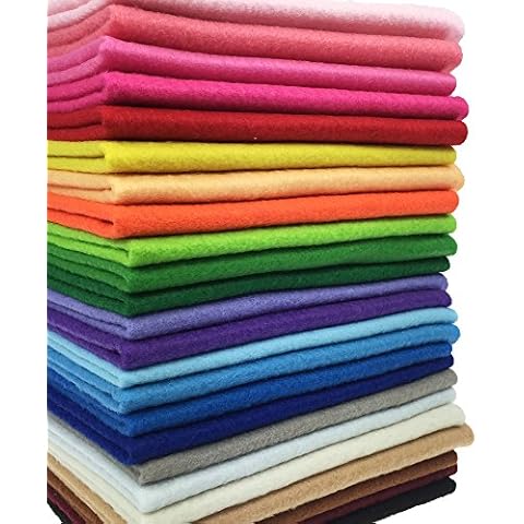 flic-flac 24pcs Assorted Felt Fabric Sheets Cover