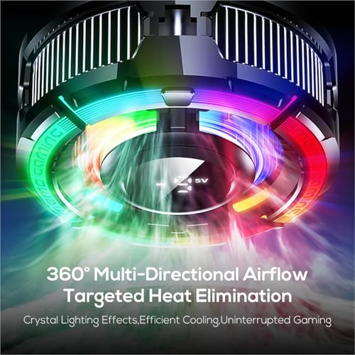 Image of Cubonic X Memo CX15 IceStorm Game Cooling Fan L1-5V Mode /AI Mode Phone Radiator Cooler with Central Temp Display 3 Mode RGB(Rainbow, Breathing,Gradient) Cool Light for Lag-Free Use