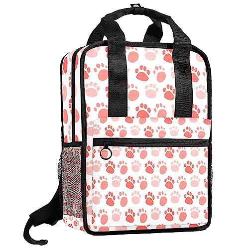 Sac à dos pour garçons parfait pour l'école et les sorties à motif pattes rose