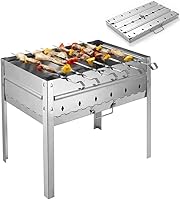 Vista 2 de Barbecue Charcoal Grill Charcoal Barbecues BBQ Grill Portable Foldable Large Barbecue Rack Carbon Charcoal Outdoor Barbecue Grill Portable Charcoal