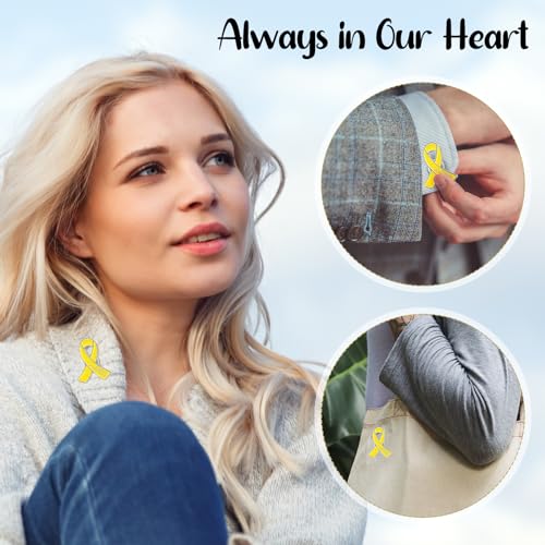 Image of Unittype 60 Set Funeral Ribbon Pins Awareness Lapel Pin