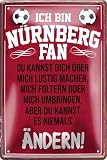 schilderkreis24 - Blechschilder ICH BIN NÜRNBERG Fan Metallschild für Fußball Begeisterte Dekoschild Geschenkidee 20x30 cm