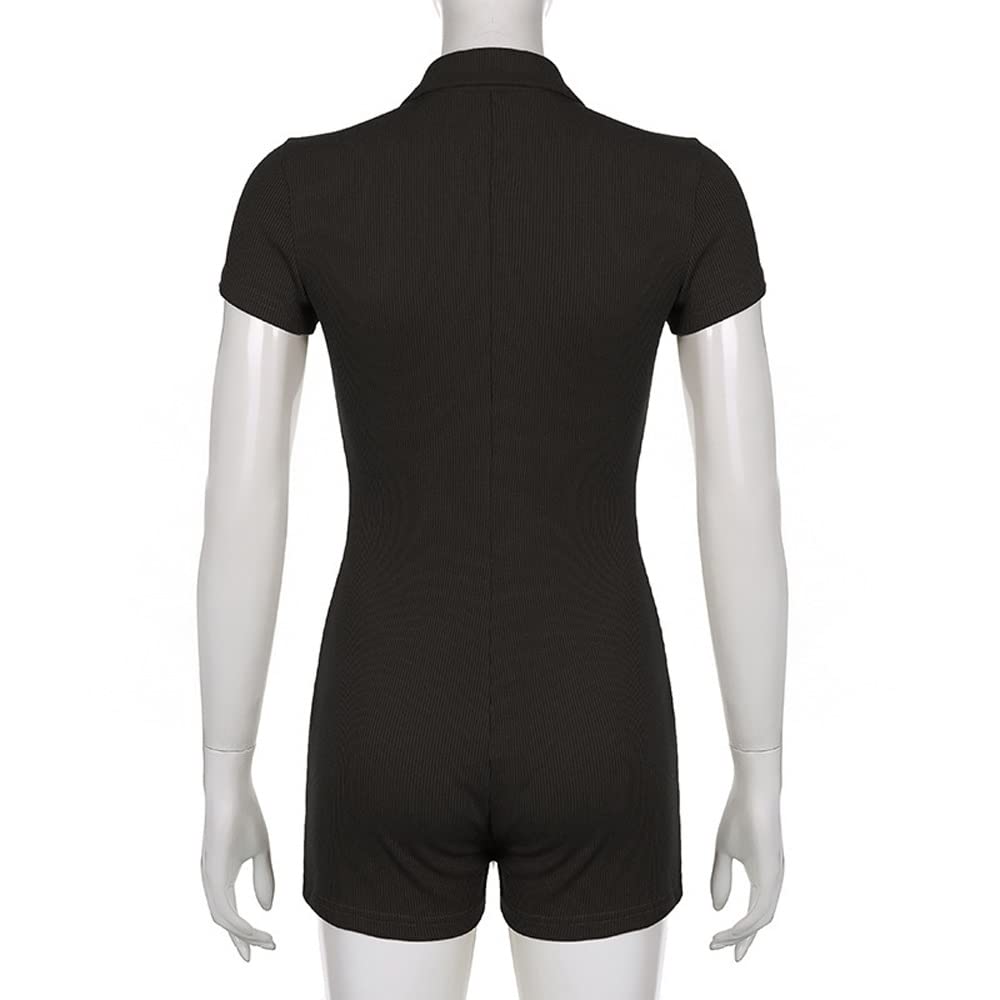 Enterizo Sexy De Una Pieza Con Cuello En V Profundo Para Mujer, Overol Con Solapa Para El Trasero, F1-rojo